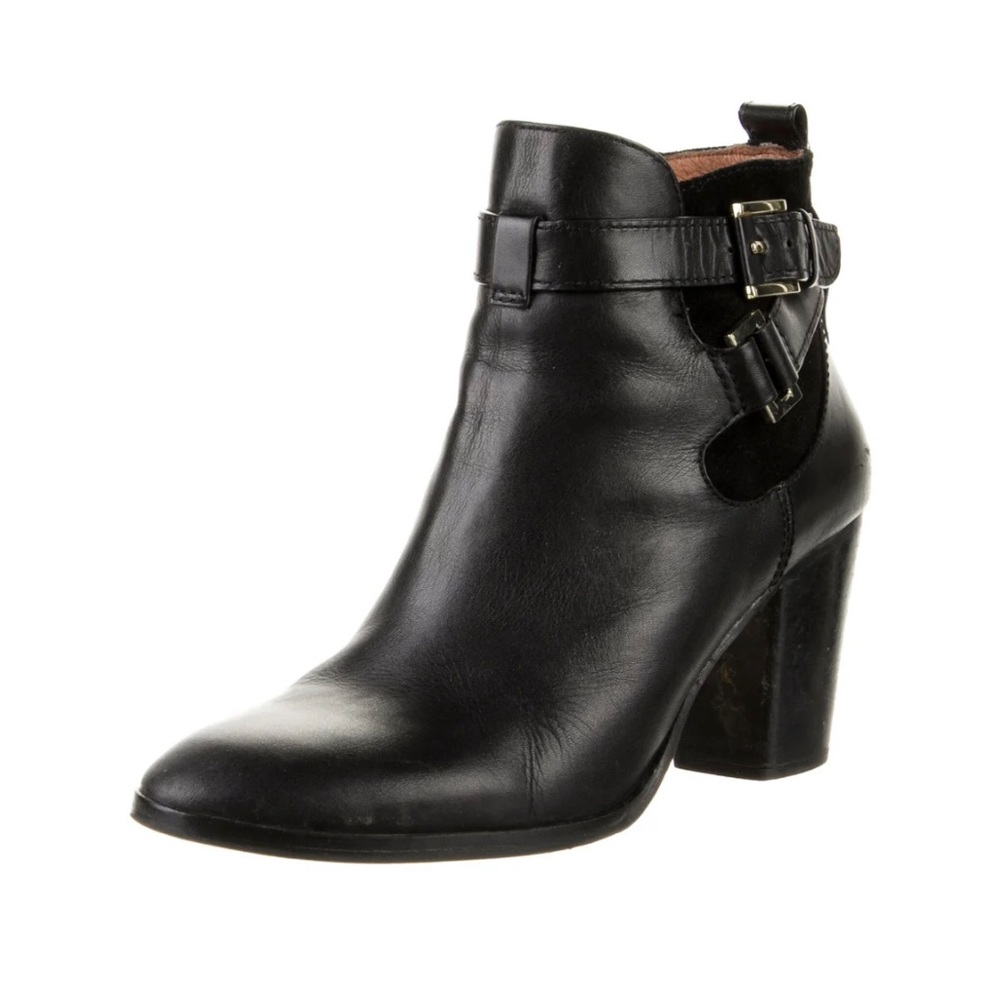 Louise Et Cie Vianne Leather Black Ankle Boots